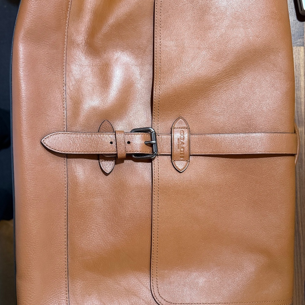Coach Hudson Saddle Pebbled Leather Messenger Bag